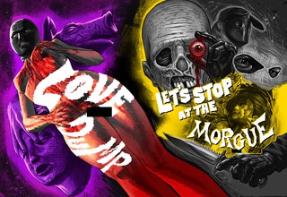 オーストリアUncutTVよりリリースメディアブック盤 "Let's Stop At The Morgue + LoveDump"用アートワーク
