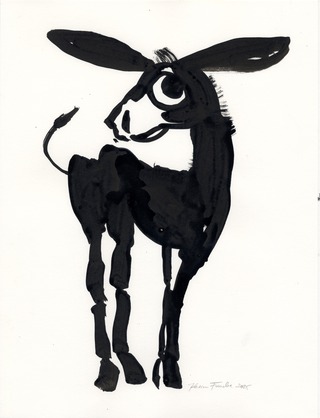Sceptical Donkey // ink on paper // €350,-