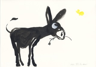 Getting to know you // ink & acrylics on paper // SOLD
