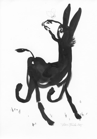 Sporty Donkey // ink & pencil on paper // €380,-