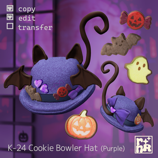 [rnR] K-24 Cookie Bowler Hat_02(Purple)