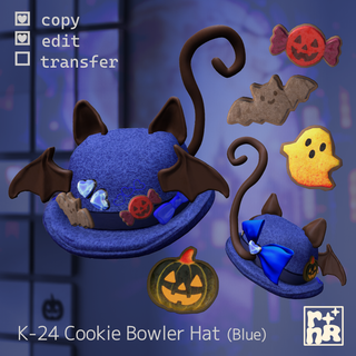 [rnR] K-24 Cookie Bowler Hat_03(Blue)
