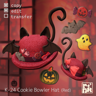 [rnR] K-24 Cookie Bowler Hat_05(Red)
