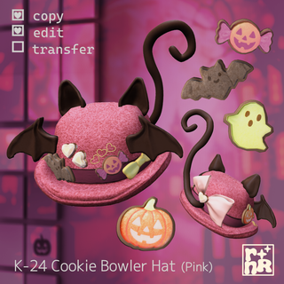 [rnR] K-24 Cookie Bowler Hat_06(Pink)