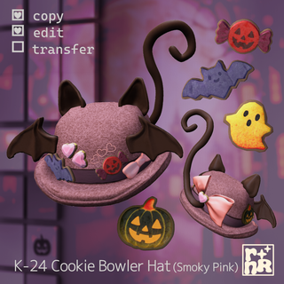 [rnR] K-24 Cookie Bowler Hat_07(Smoky Pinik)