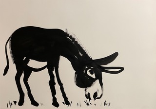 Pensive Donkey // ink on paper // €520,-

