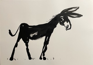 Wary Donkey // ink on paper // €520,-